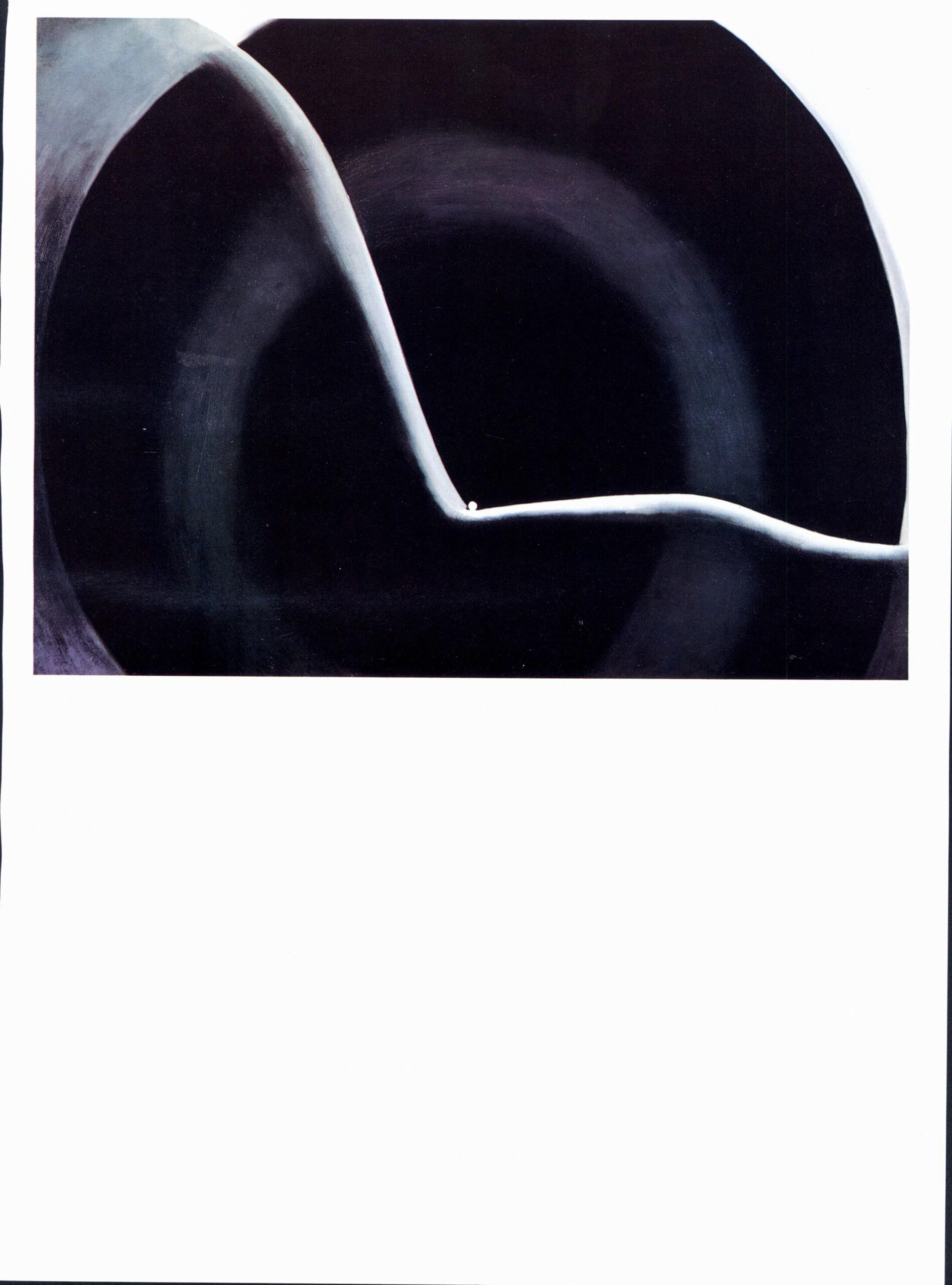 Georgia O'Keeffe print 1927 "Black Abstraction" Original vintage color book page - Image 2