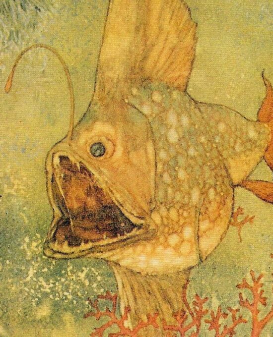 Edmund Dulac ‘The Tempest’ Anglerfish Print: Shakespeare Vintage Art