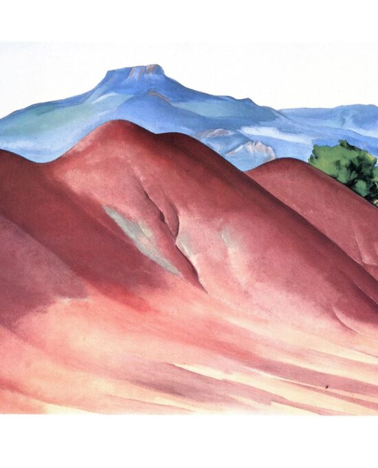Georgia O’Keeffe Print: “Pedernal and Red Hills” Vintage Book Page