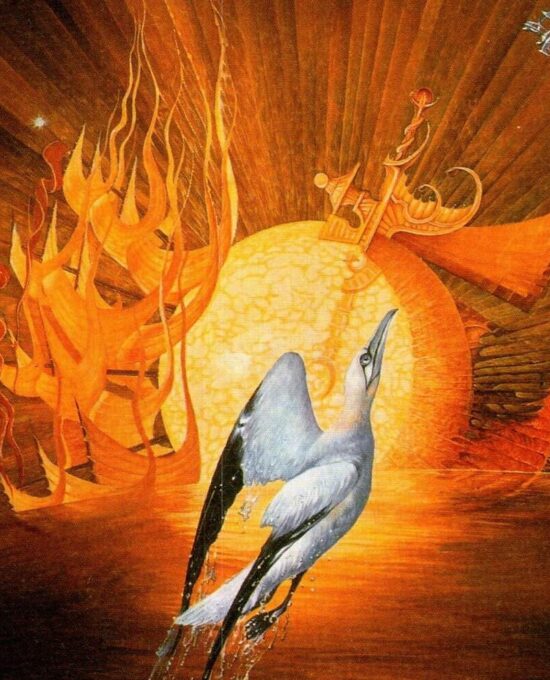 Earendil and Elwing by Roger Garland from The Silmarillion Vintage art-book page
