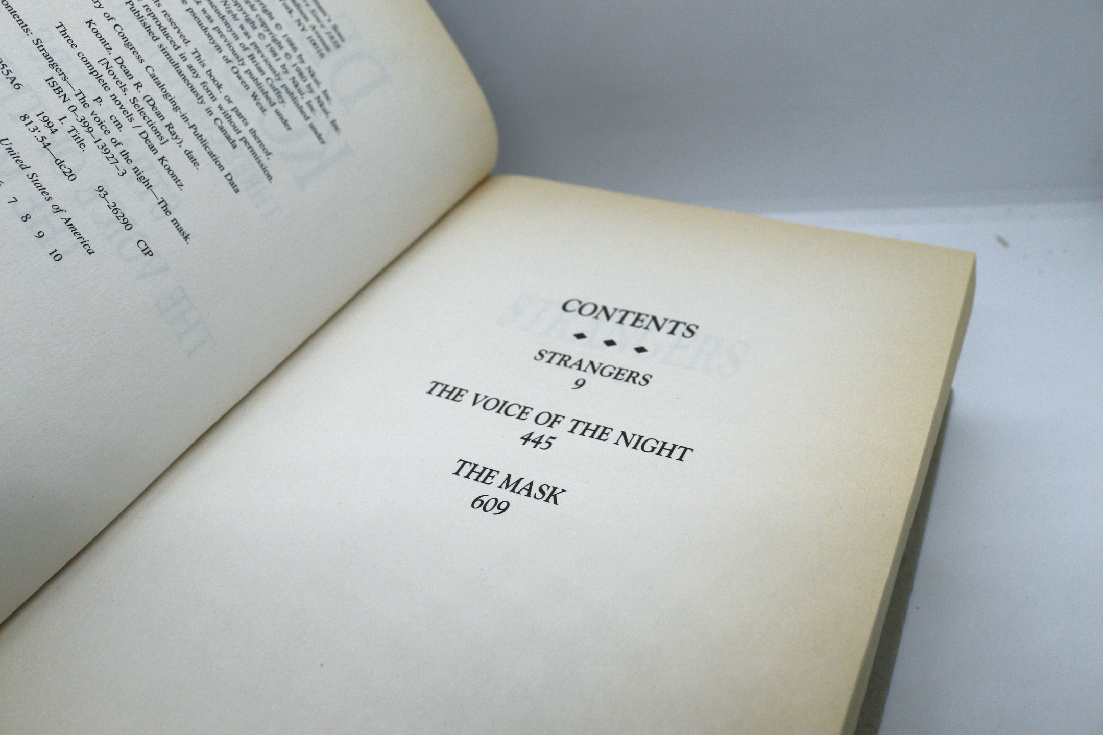 Three Complete Novels: Strangers / The Voice of the Night / The Mask - Hudson Fine Books