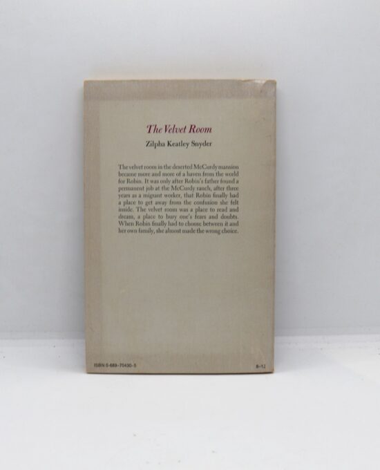 Zilpha Keatley Snyder “The Velvet Room” Vintage First edition paperback c.1975