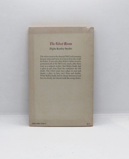 Zilpha Keatley Snyder “The Velvet Room” Vintage First edition paperback c.1975