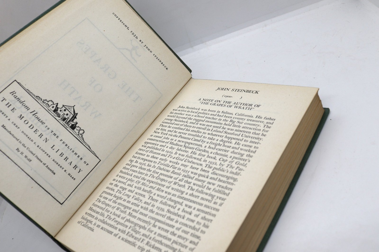 The Grapes of Wrath - Hudson Fine Books