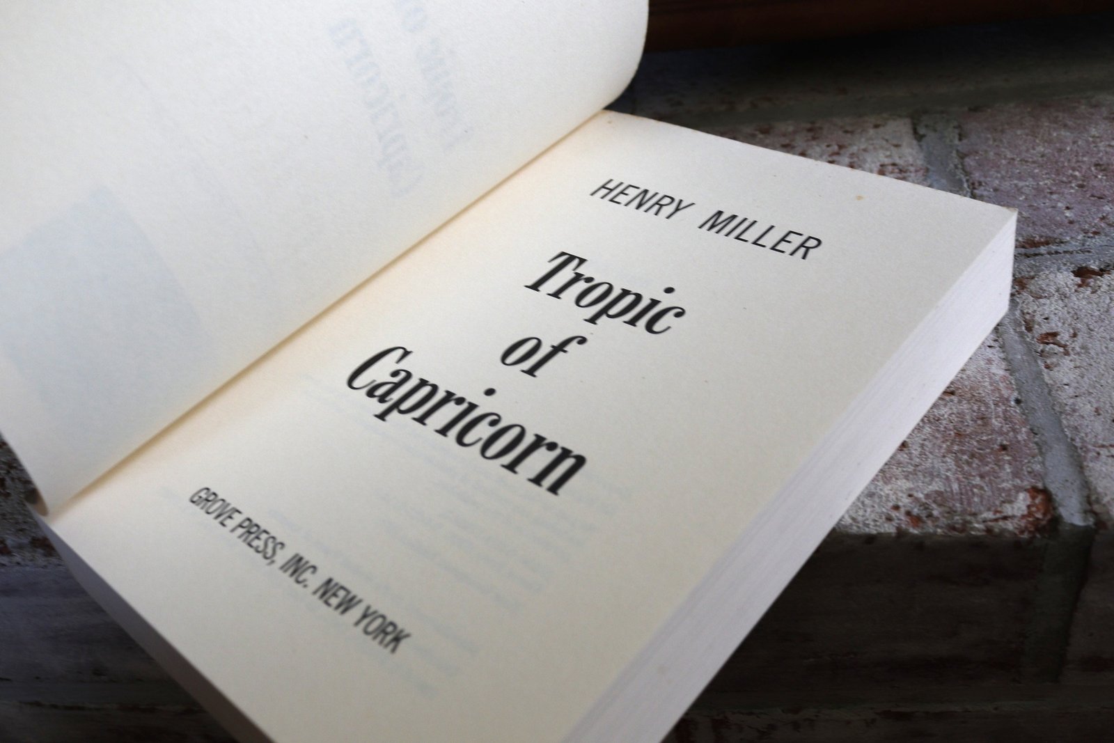 Tropic of Capricorn - Hudson Fine Books